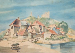 View of Kazimierz on the Vistula by Wladyslaw Skoczylas